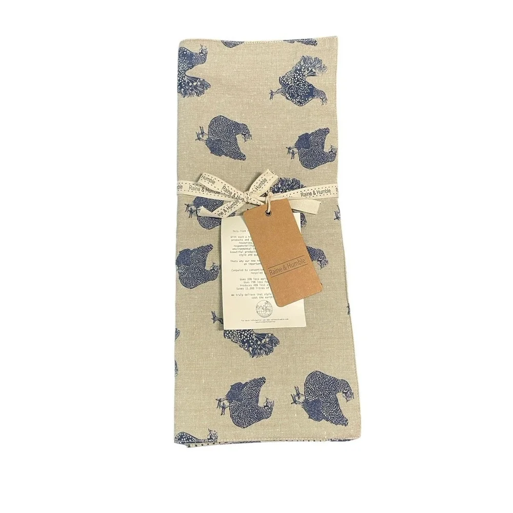 Raine And Humble HENRIETTA TABLE RUNNER BLUEBERRY Double Sided 45x150‎ CM